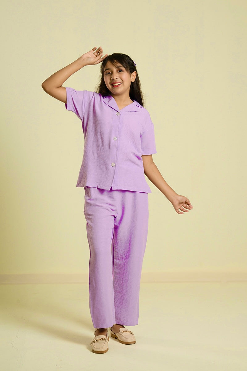 Kids Girls’ Summer Co-Ord Set – Soft Cotton Top & Pants